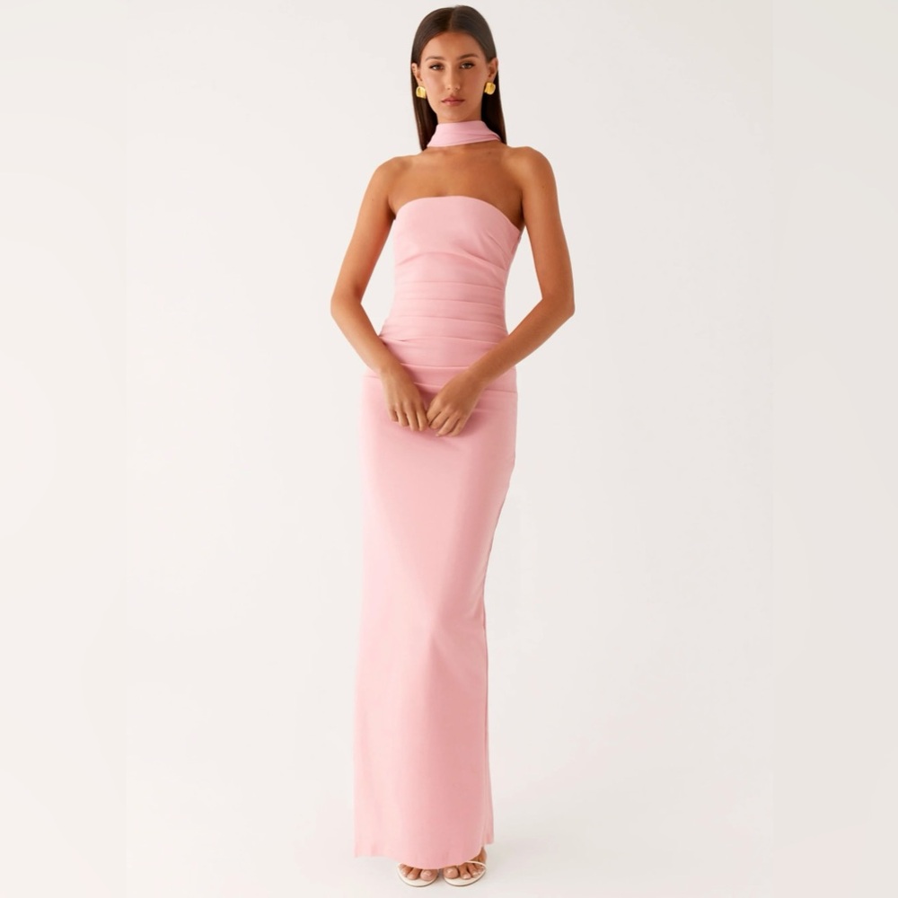 Peppermayo Libra Blush Pink Strapless Gown